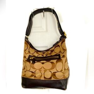 Coach Canvas bucket Bag with convertible shoulder strap and original dust bag